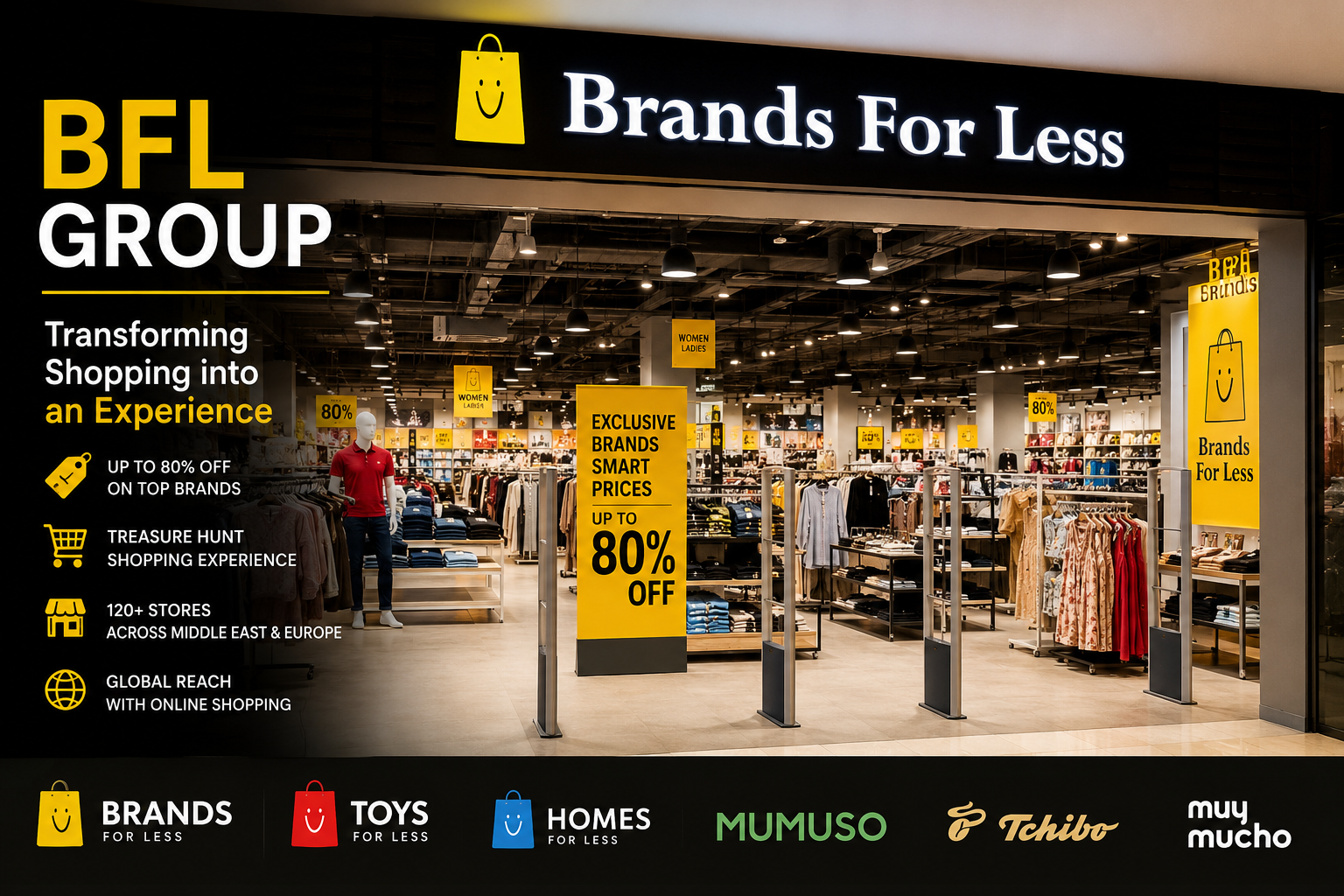 BFL Group retail store showcasing an innovative shopping experience.
