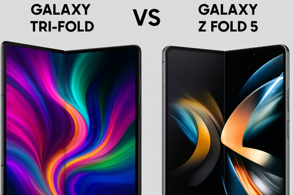 Samsung Galaxy Tri-Fold vs Galaxy Z Fold 5.